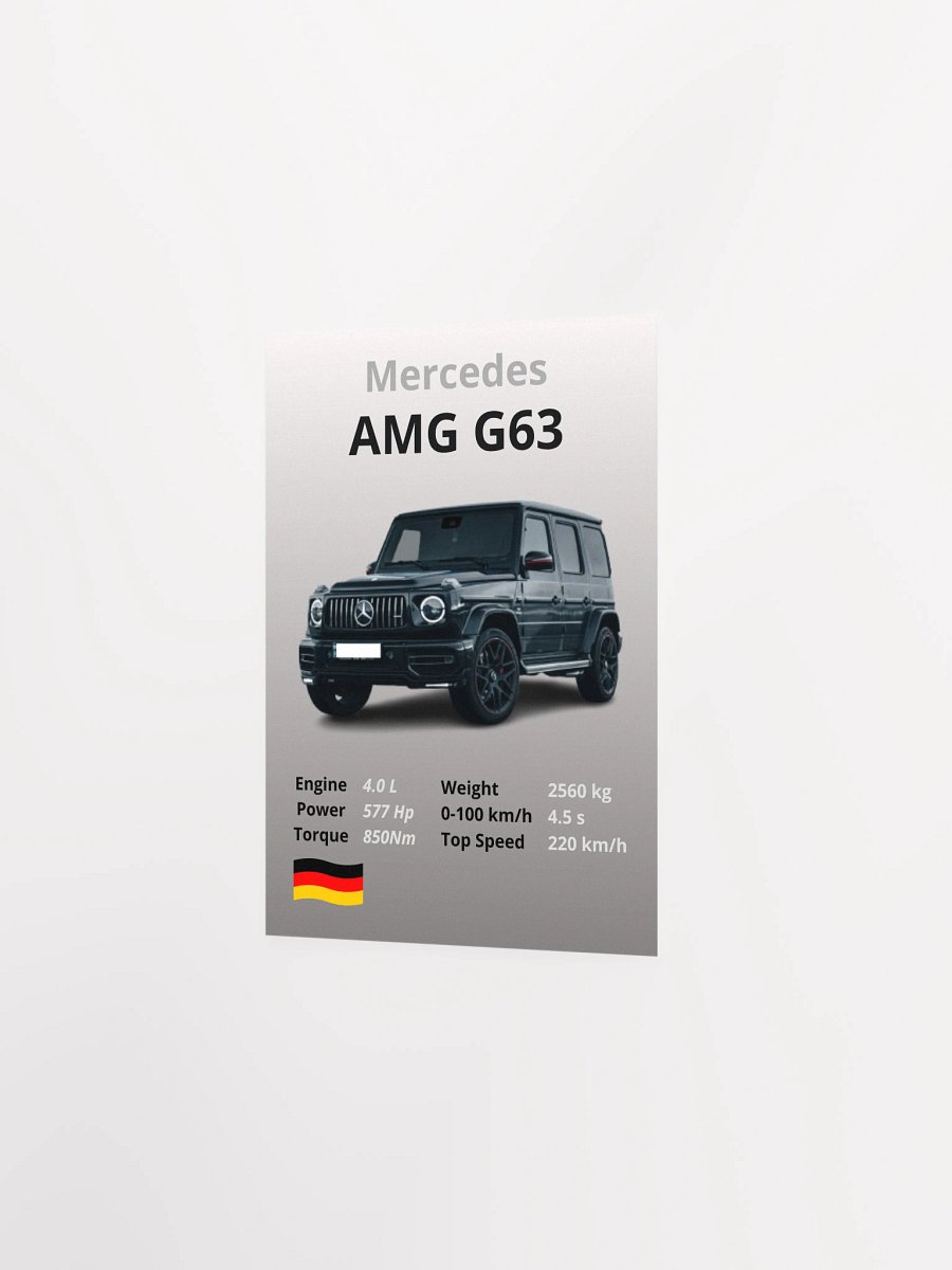 Mercedes-AMG G63 Wall Poster Without A Frame product image (2)