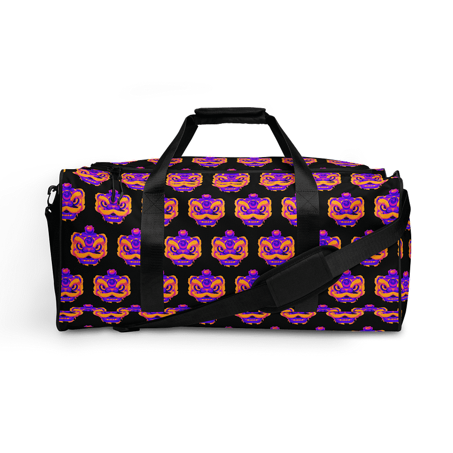 Dragon Dance Mask Mosaic Duffle Bag - Black product image (1)