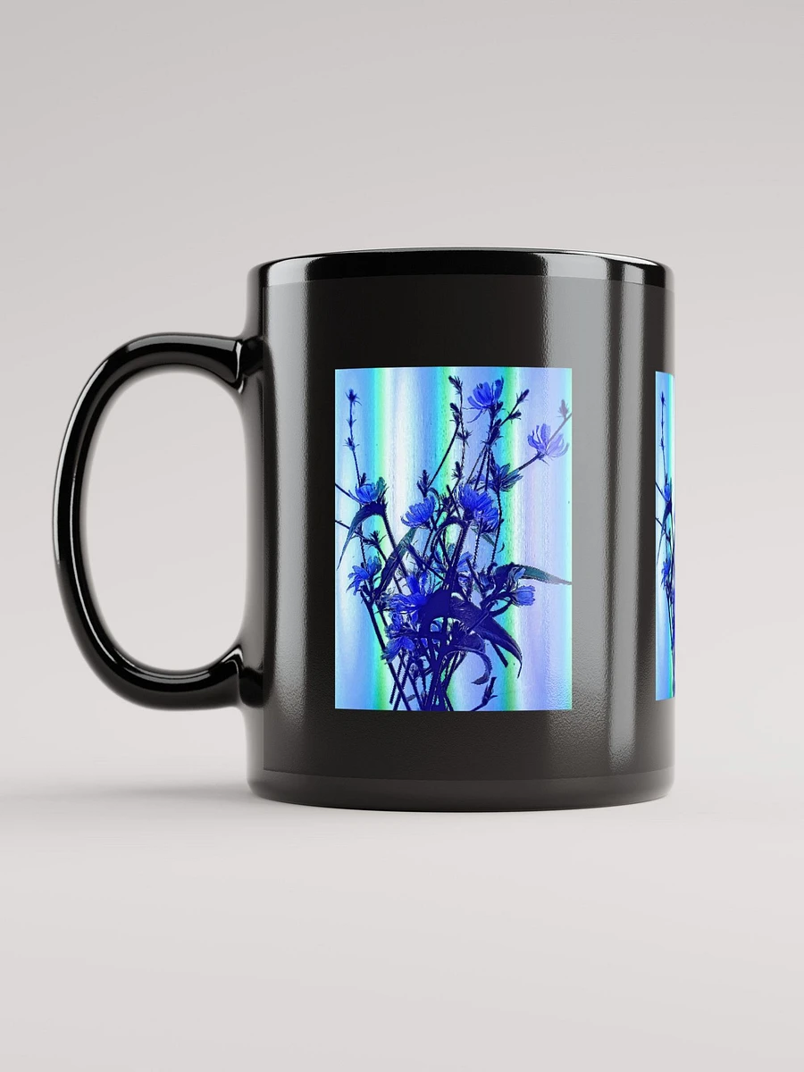 Blue Wildflowers with Backlight Black Coffee Mug product image (12)