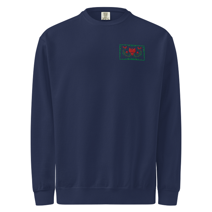 Hungarian Embroidered Deep Blues Folk Art Sweatshirt product image (1)