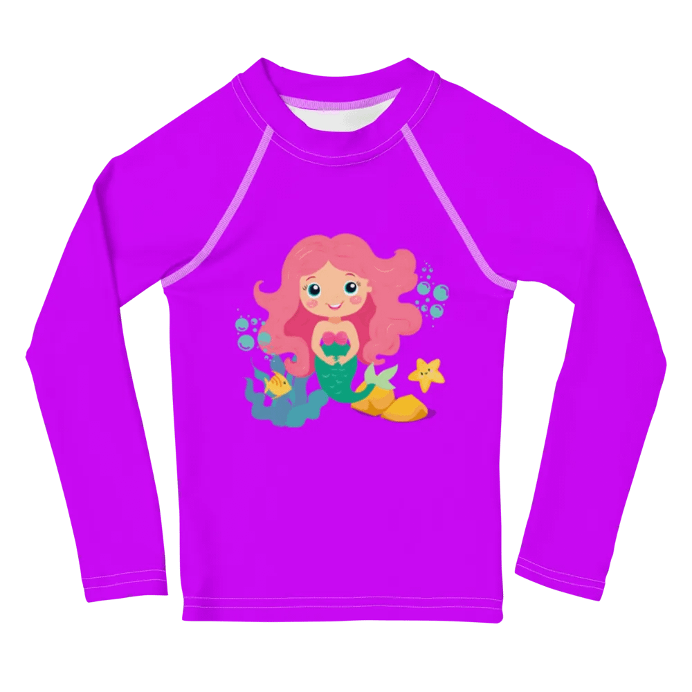 Mermaid Magic Kids Rash Guard product image (1)
