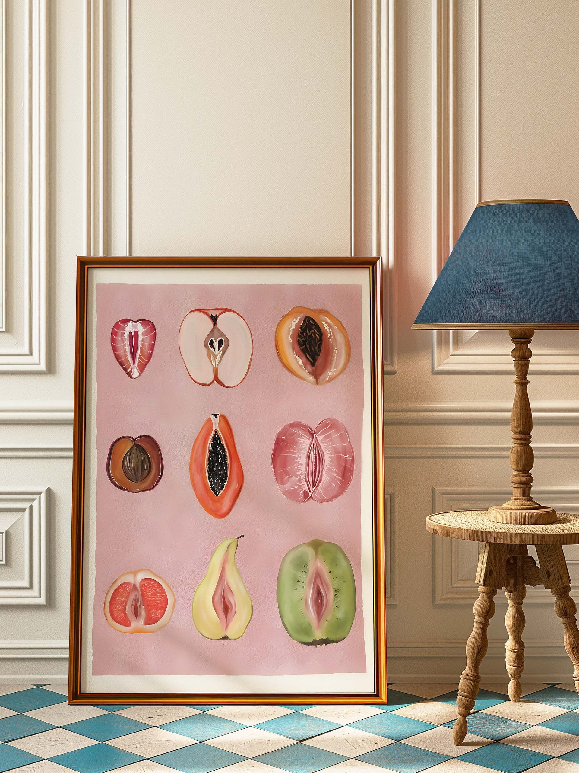 Sliced Feminine Fruit Art Print product image (1)