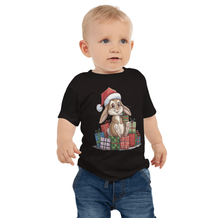 Santa Bunny Baby Jersey Short Sleeve Tee product image (1)