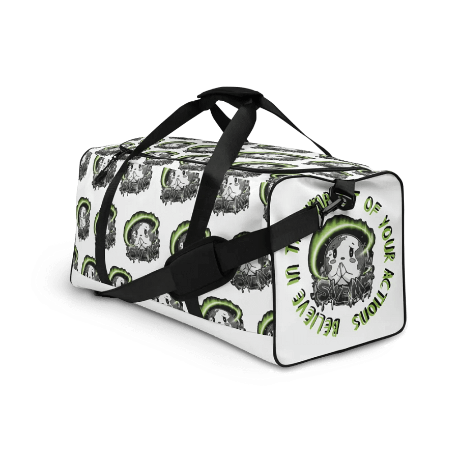 Save Me: A Plea from Planet Earth White Duffle Bag 🌍 product image (7)
