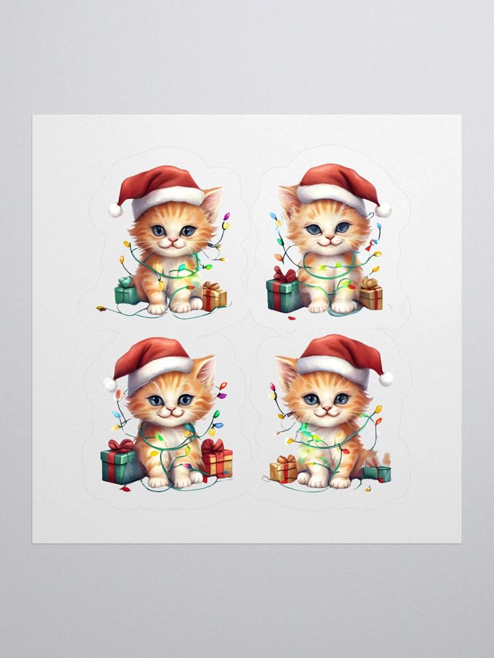 Santa Kittens Kiss Cut Stickers product image (2)