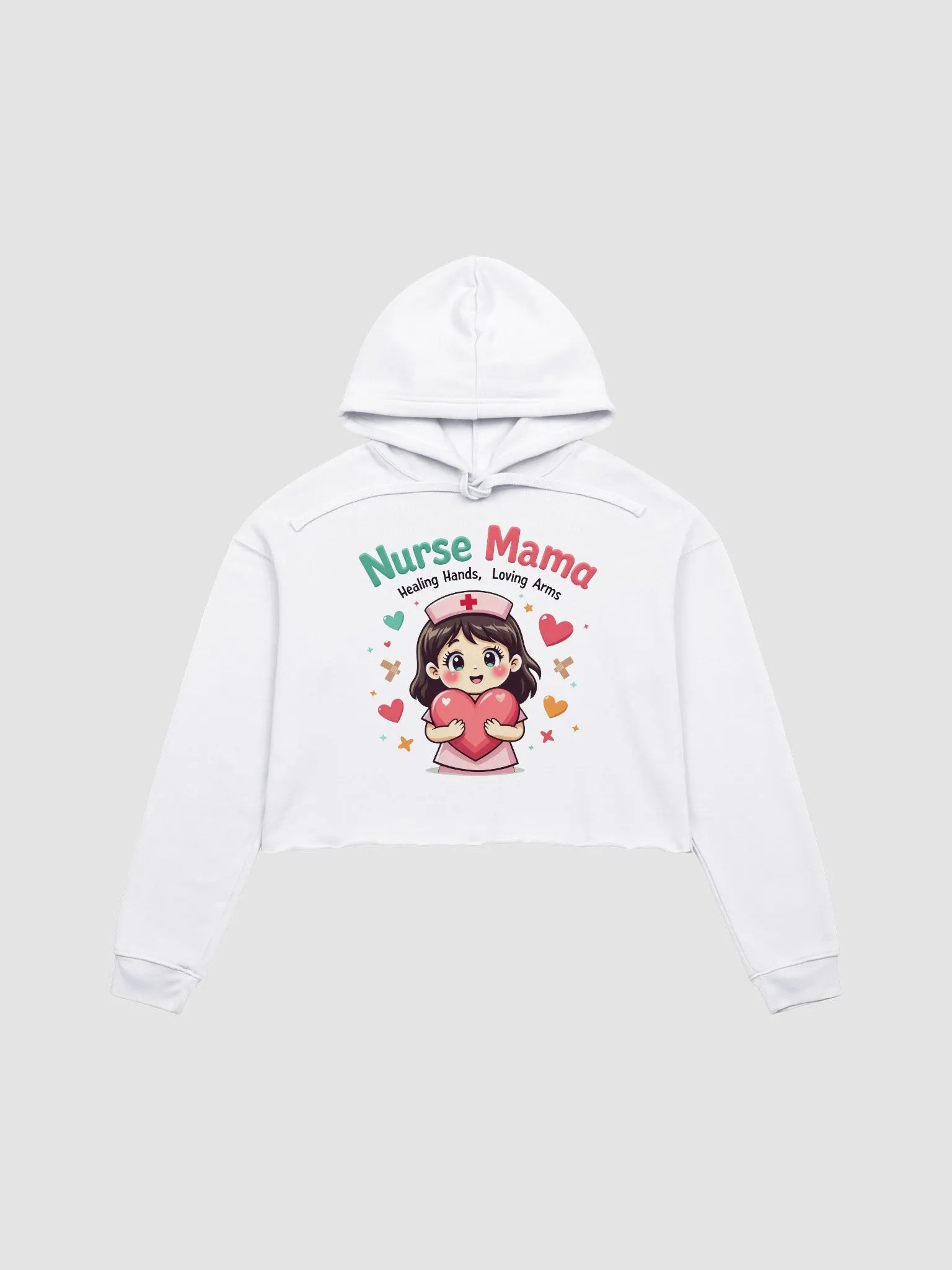 Nurse Mama Heartfelt Crop Hoodie product image (2)