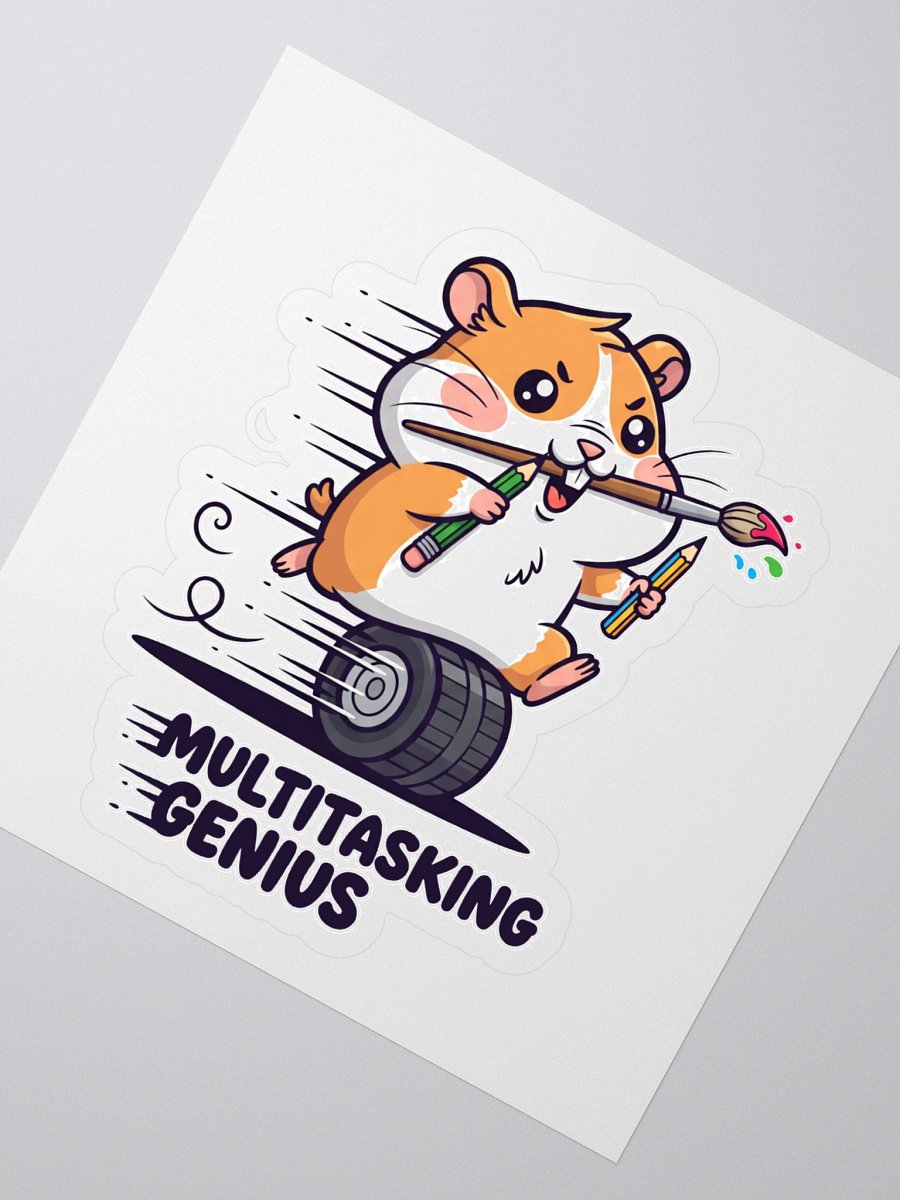 Hyper Hamster Kiss Cut Sticker product image (2)