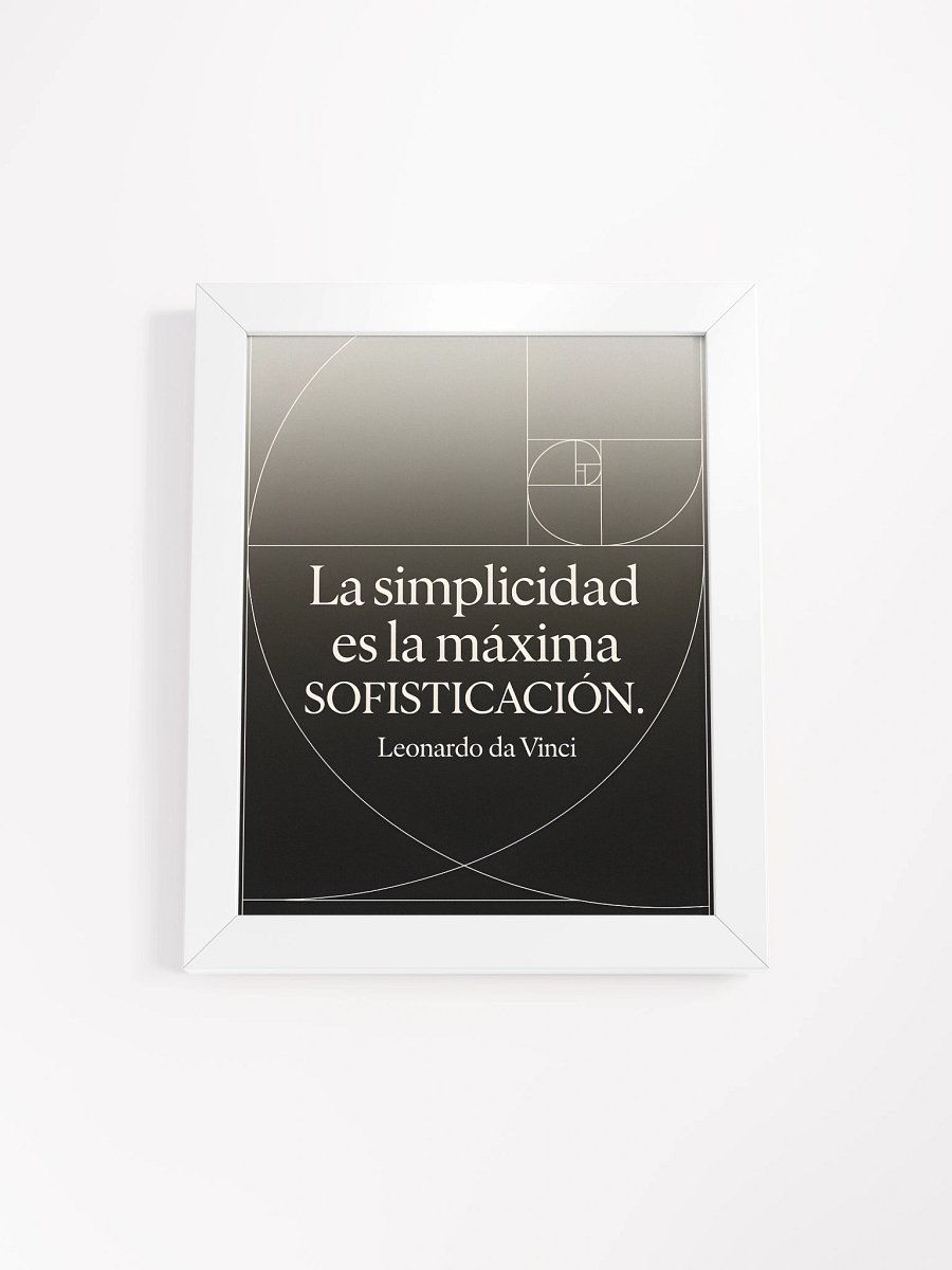 Póster ultra-premium Leonardo da Vinci simplicidad con máxima calidad técnica product image (1)