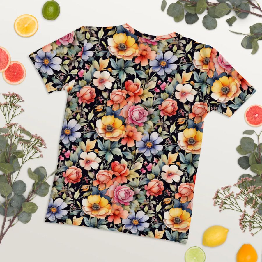 Floral Pattern All Over Print T-shirt product image (8)