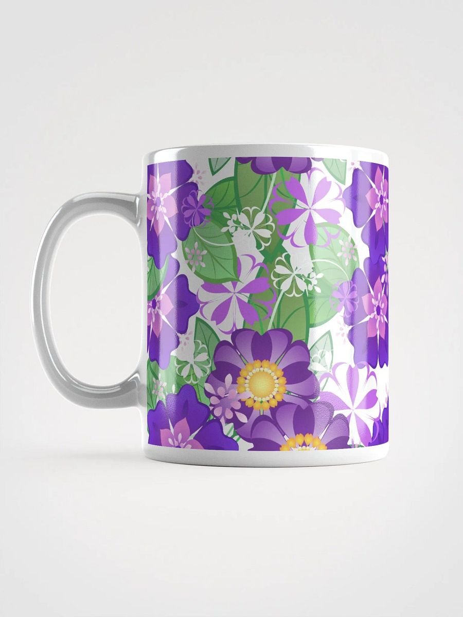 Purple Wildflower Floral Design White Mug product image (17)