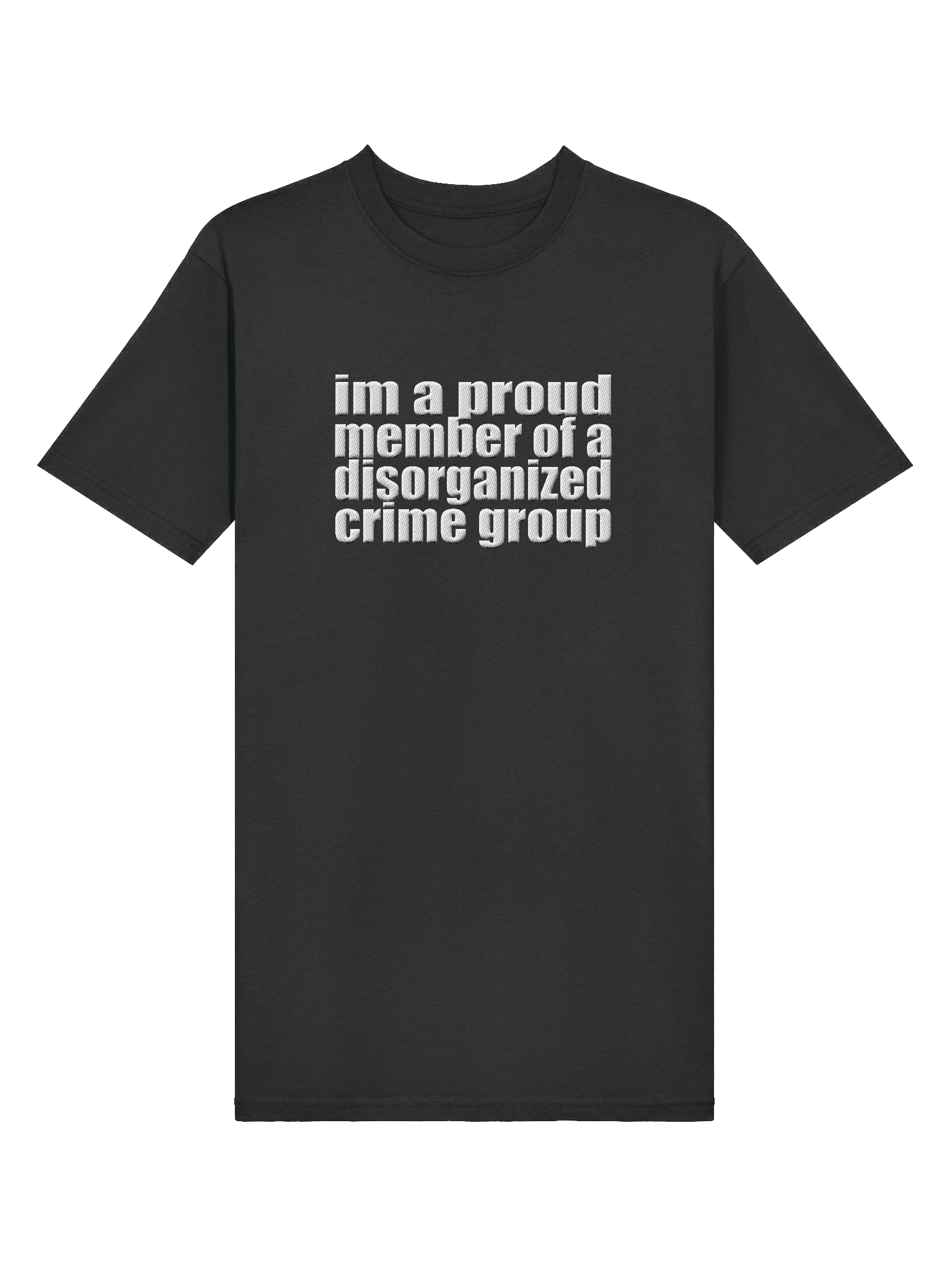 disorganized crime dark embroidered tee product image (3)