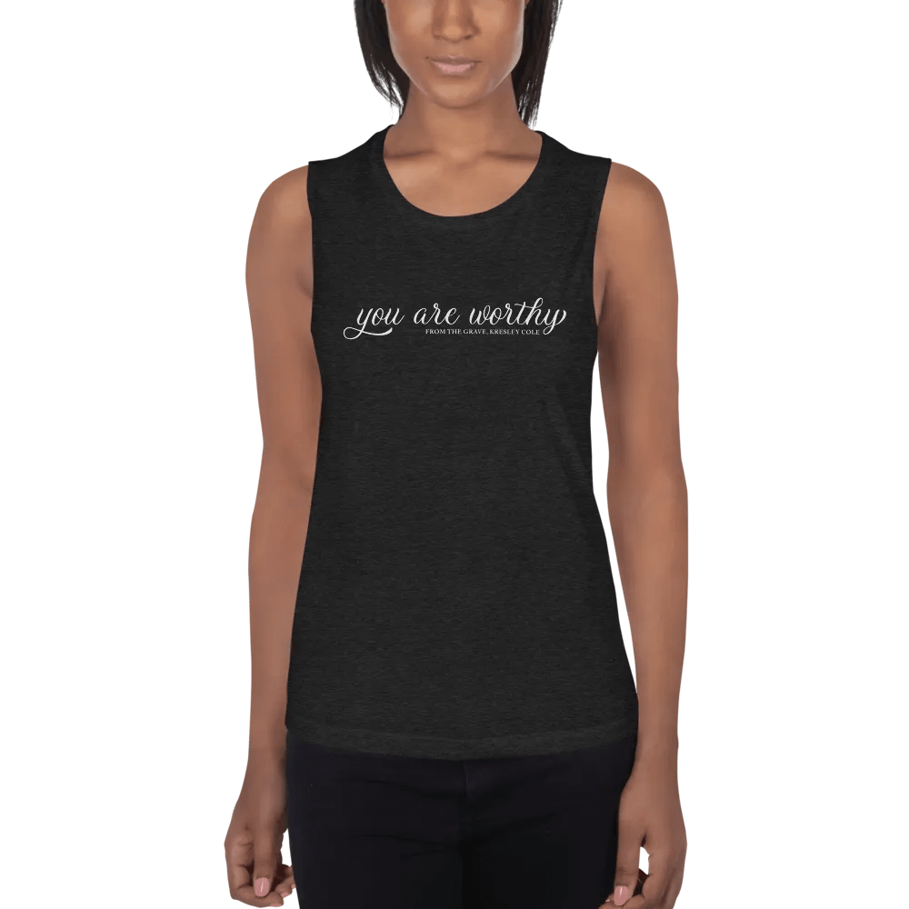 You Are Worthy Flowy Muscle Tank product image (1)