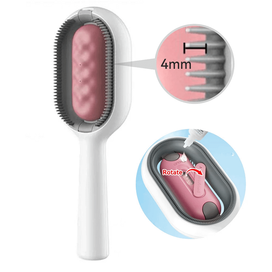 Cat Dog Hair Brush With Water Sticky Brush For Cats, 3 In-1 Cat Grooming Brush Creative Update Cat Dog Grooming Comb With Water Tank product image (6)