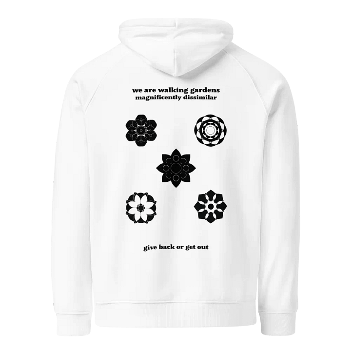 Walking Gardens white hoodie product image (2)