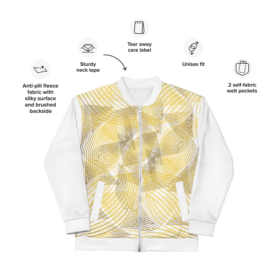 Jacket with golden lines and leaf design product image (10)