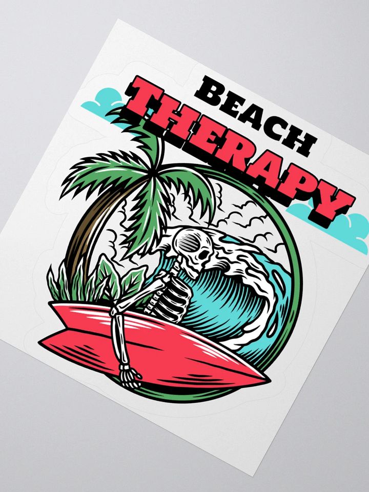 Beach Therapy – Skeleton Surf Sticker product image (1)