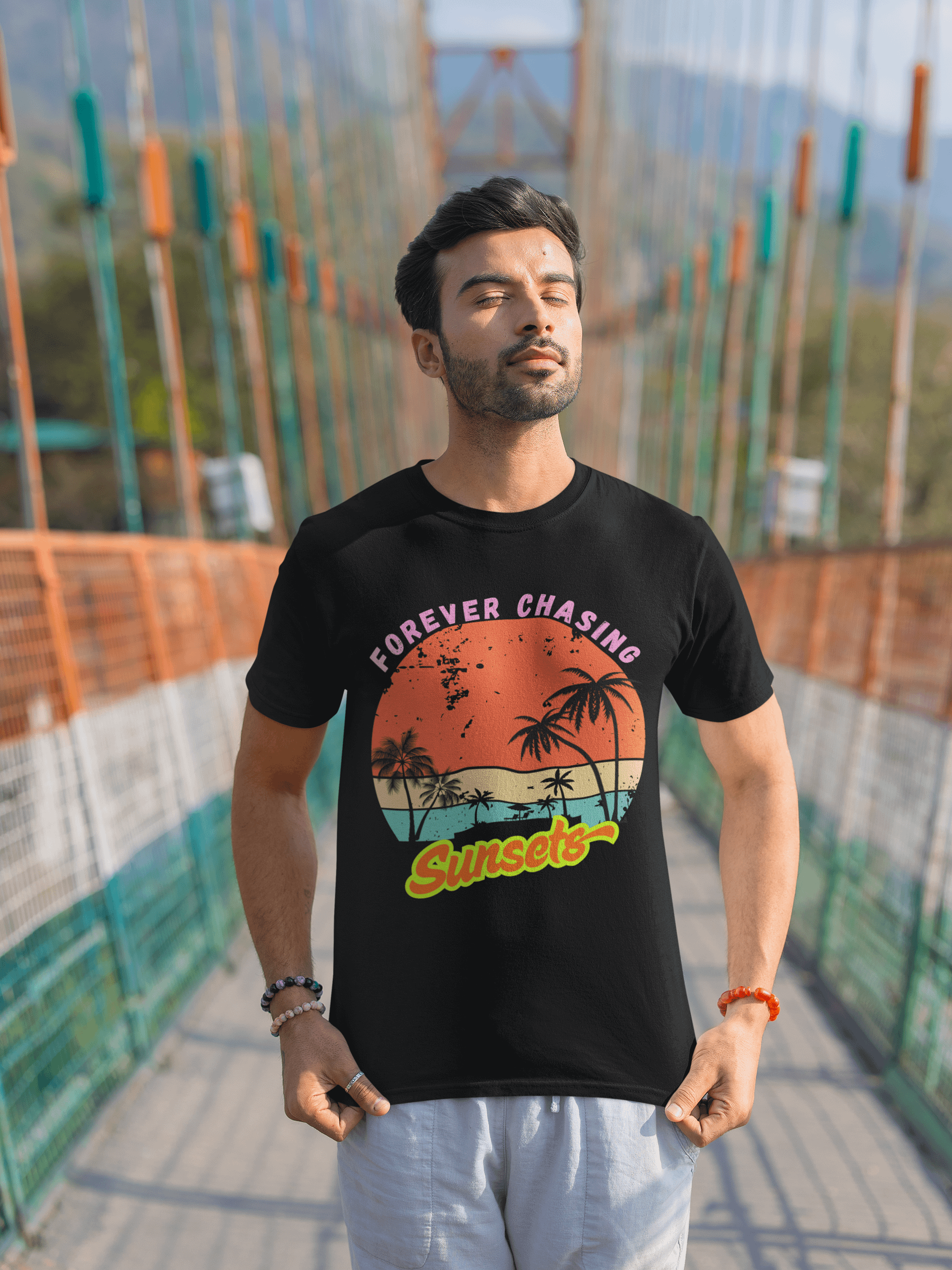 Vintage Sunset Vibes Tee – "Forever Chasing Sunsets" product image (3)