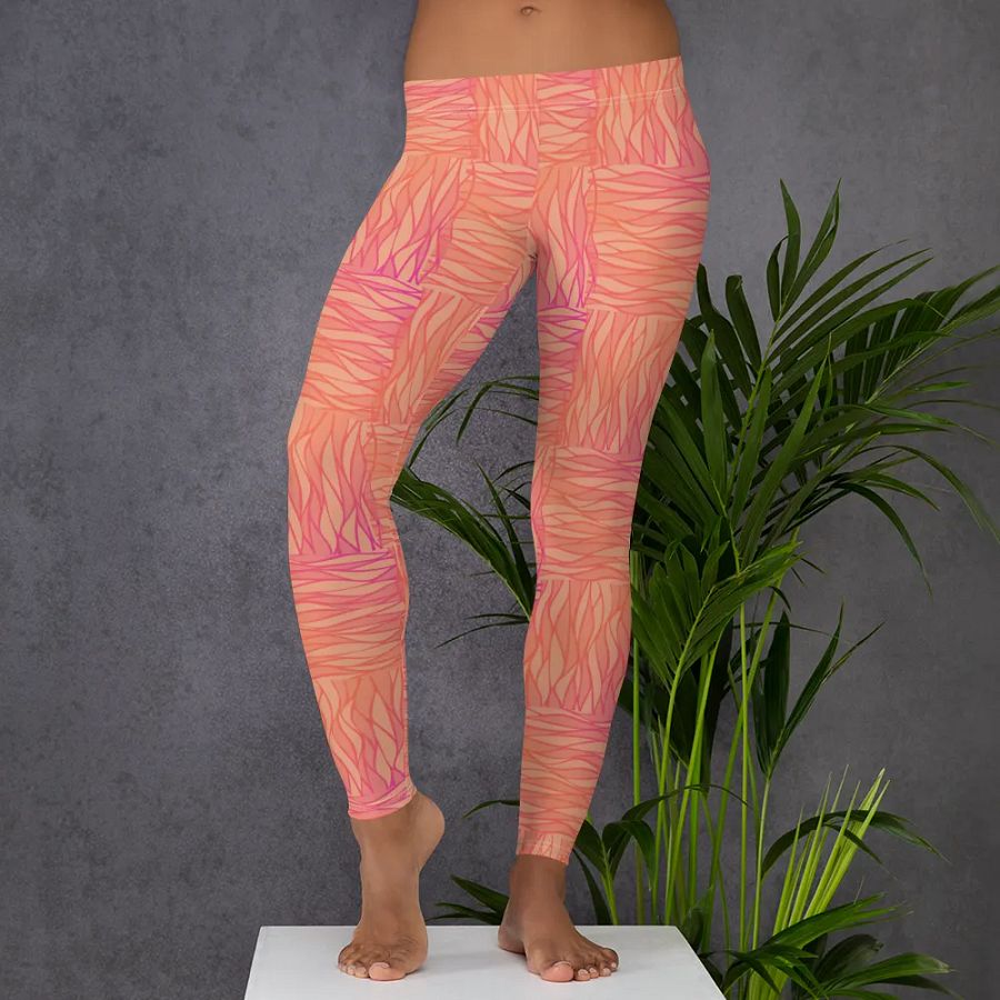 Peach All-Over Print Leggings product image (6)