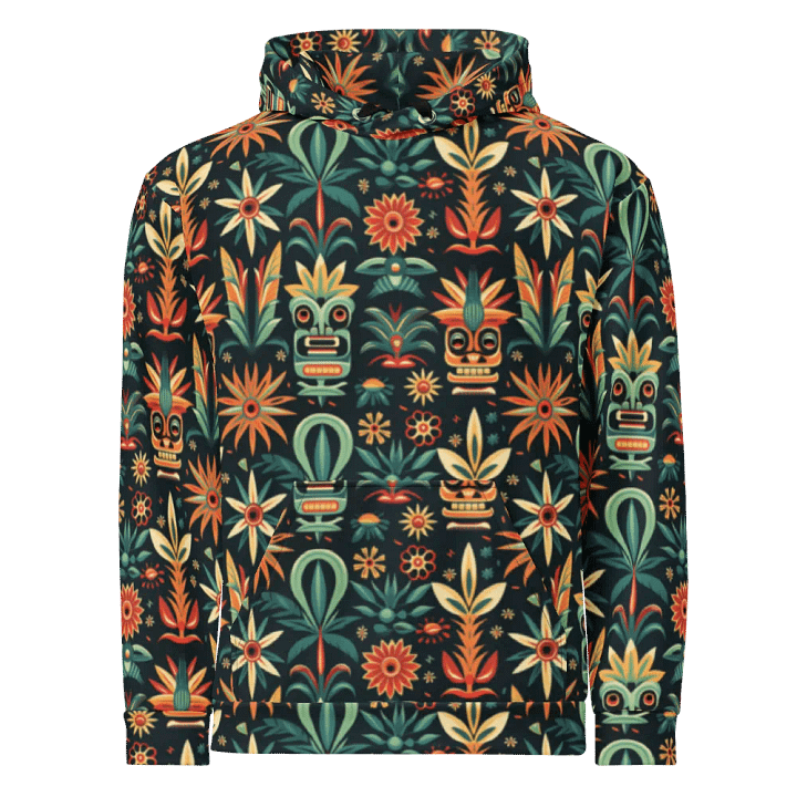 Wild Tribal Floral Tiki Hawaiian Hoodie product image (1)
