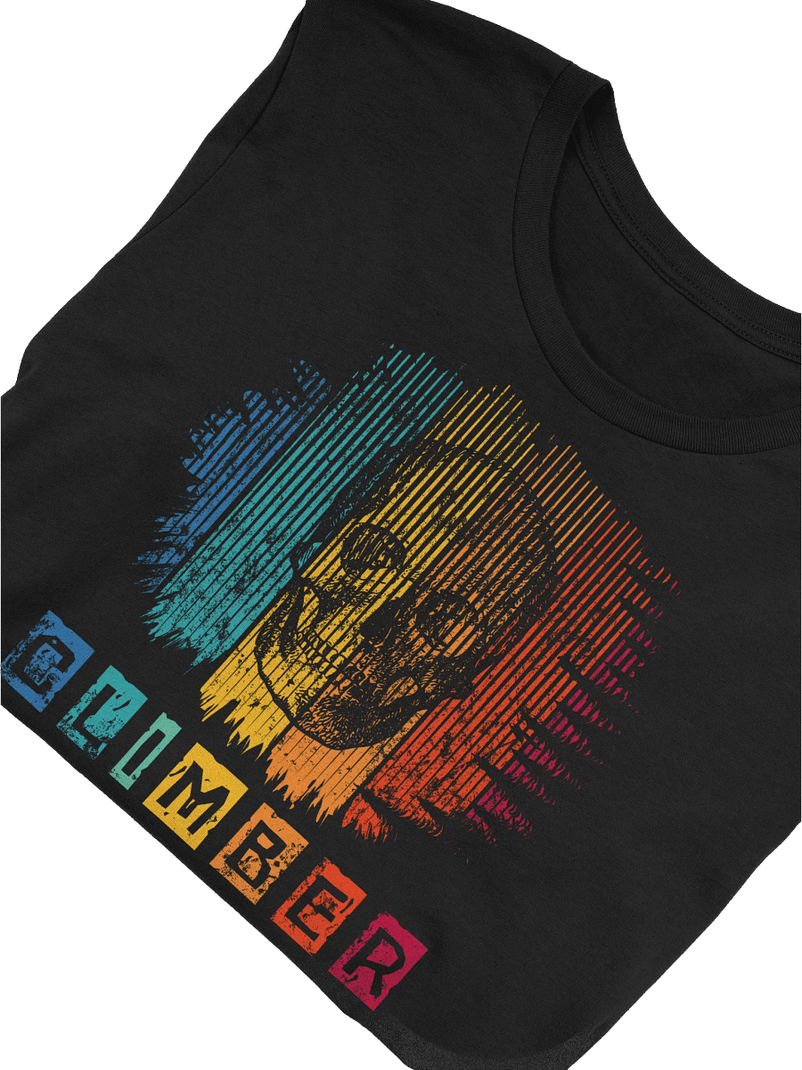 Retro Grunge Skull Climber T-Shirt – Colorful Skeleton Climbing Tee for Adventure Seekers product image (52)