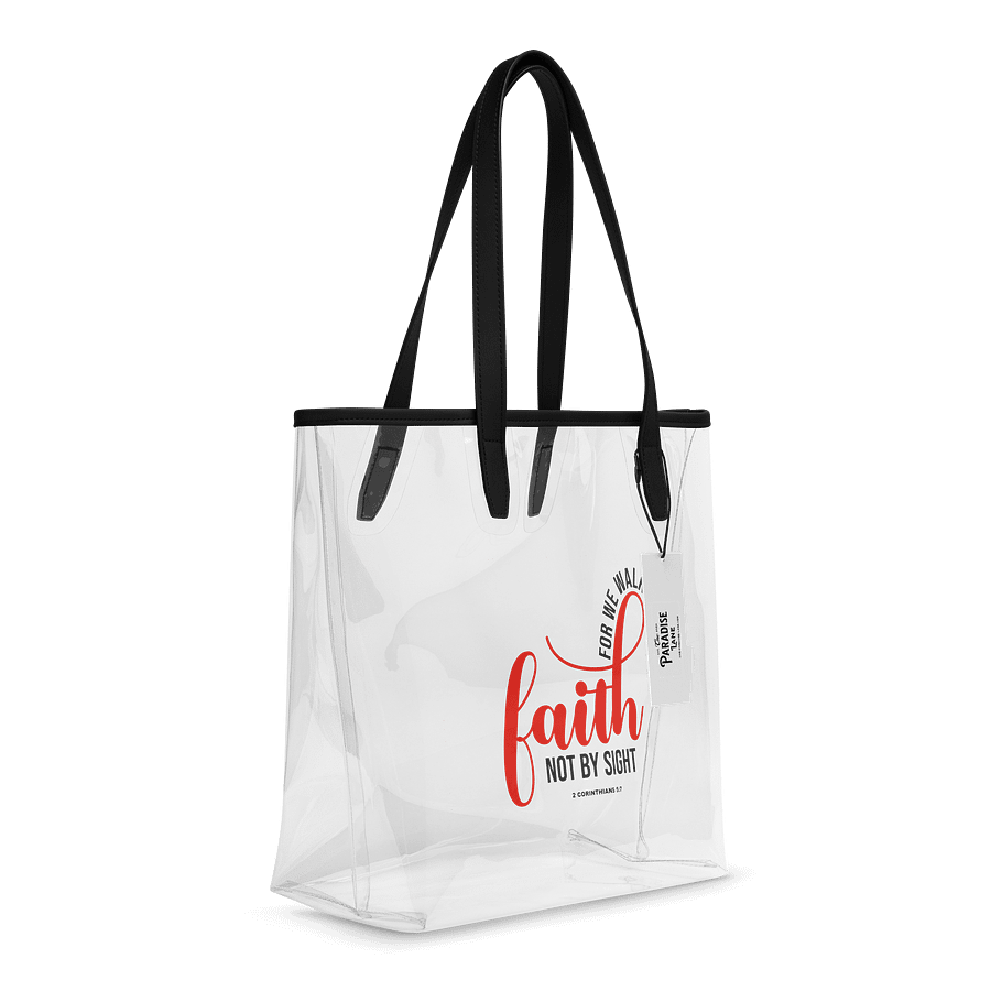 Walk by Faith Clear Tote Bag – Stylish, Spacious & Security-Approved product image (6)