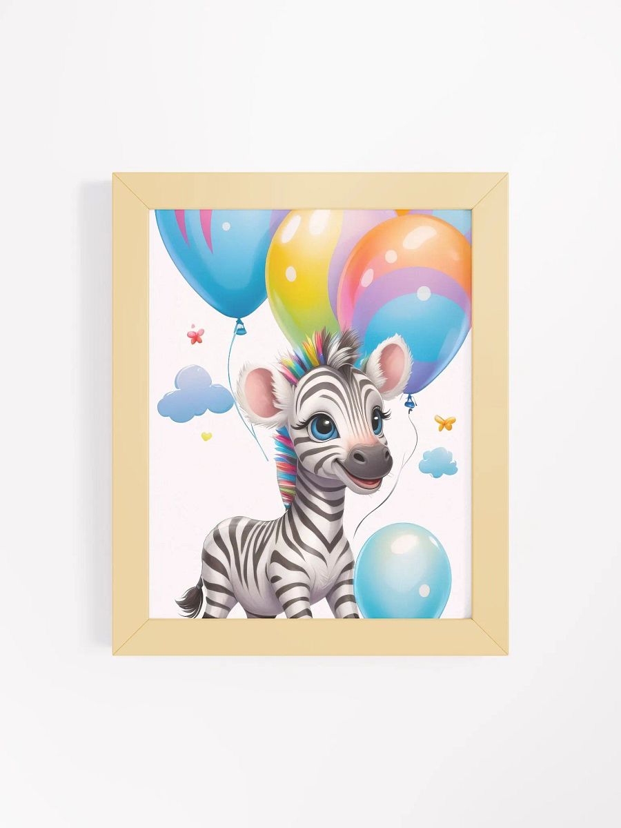Baby Zebra - Nursery Wall Art - Framed product image (3)