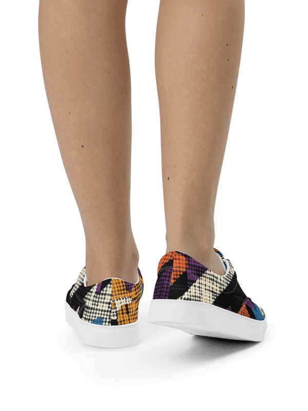 Geometric Pop Art | Women's Lace-Up Canvas Shoes product image (3)