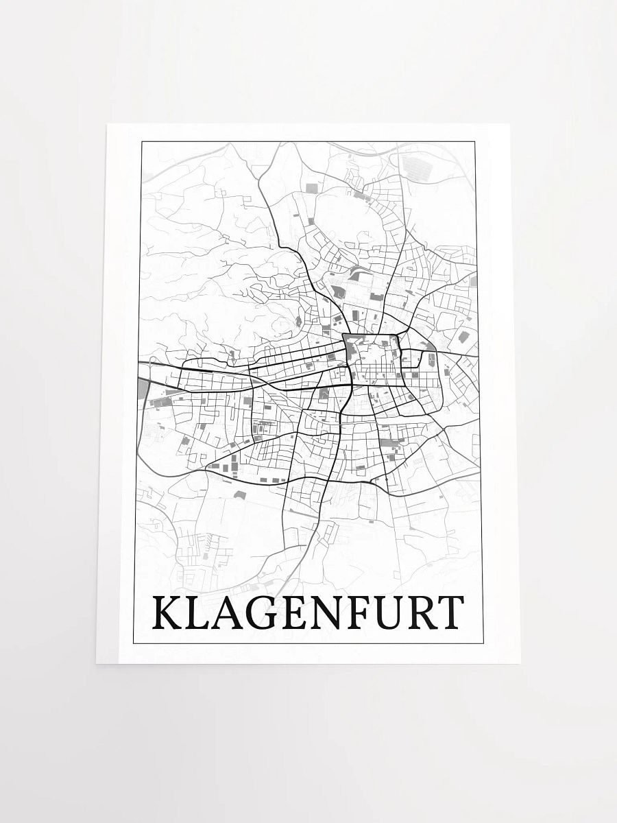 Klagenfurt, Austria, city map print product image (17)