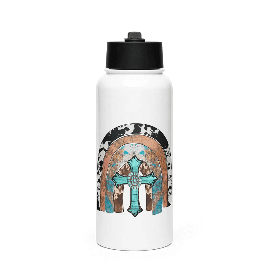 Jesus Rainbow Cowhide - Stainless Steel Sports Water Bottle product image (1)