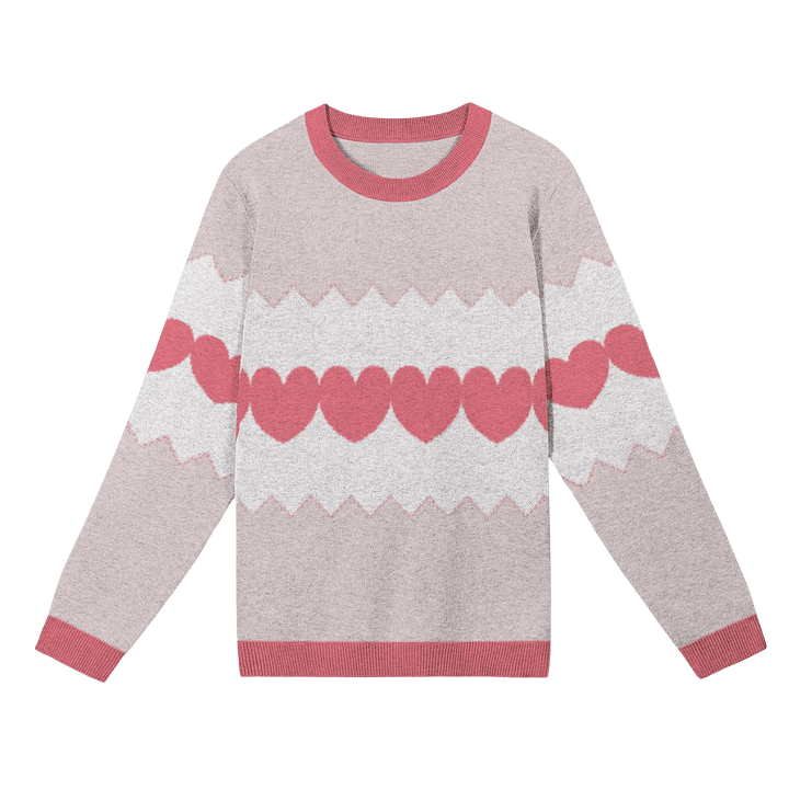 Line of Hearts Knitted Classic Sweater product image (1)