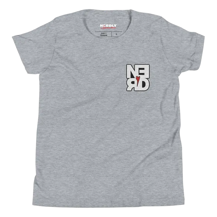 Nerd Heart Embroidered Youth Tee product image (20)