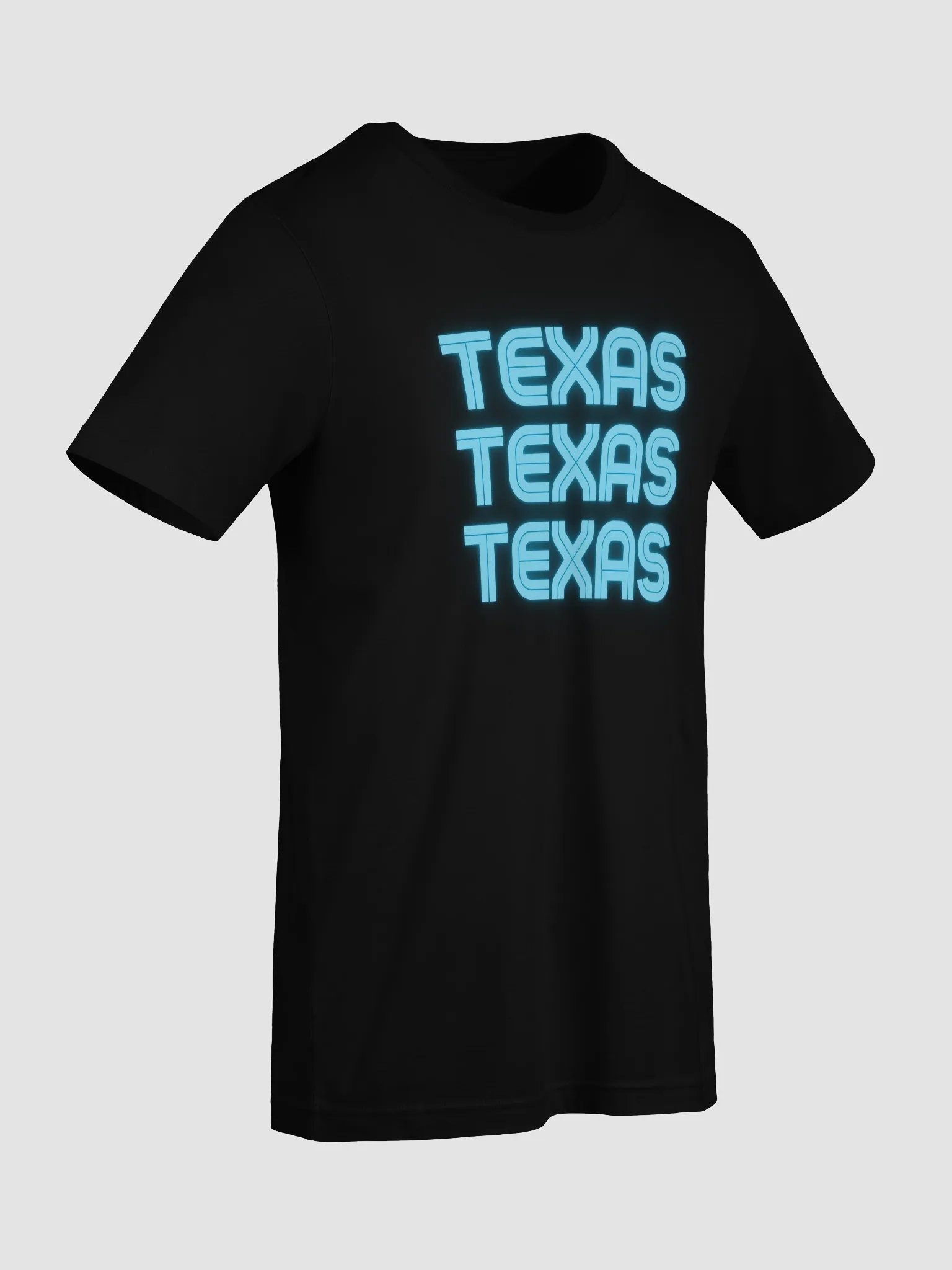 💙 Triple Texas Neon Glow T-Shirt | Bella+Canvas Unisex Tee | Colo Pro Font in Blue Neon product image (62)