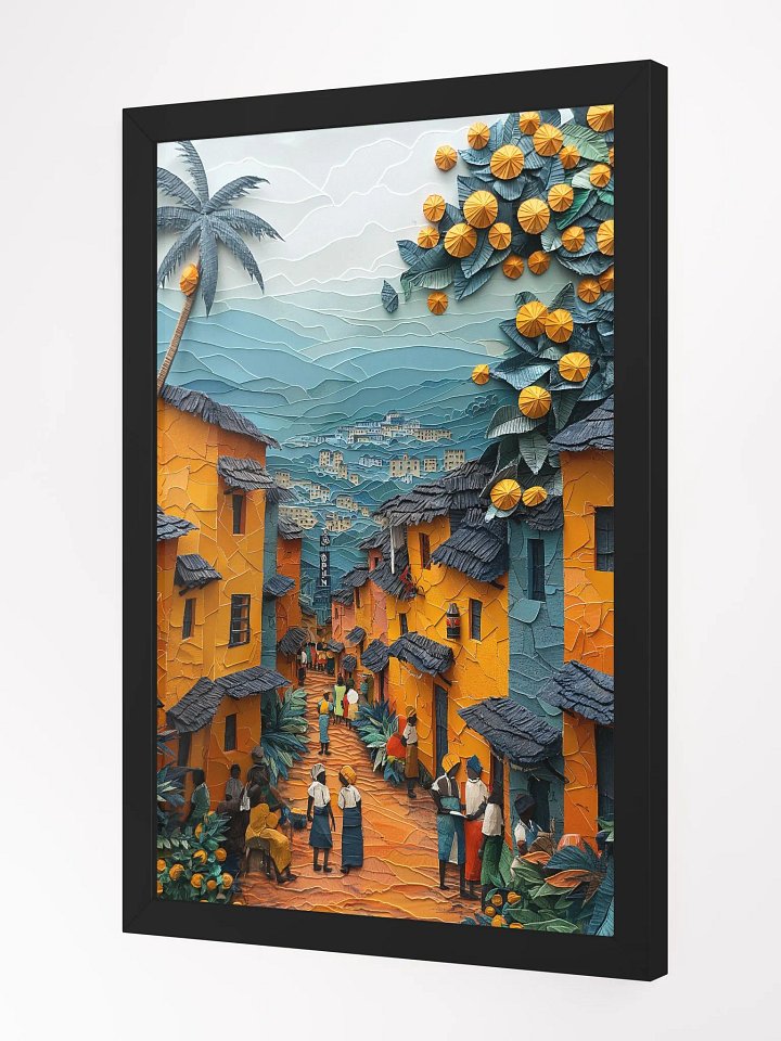 Life pulses along the beautiful village street - Luxury Framed Posters for Memorable Stays product image (2)