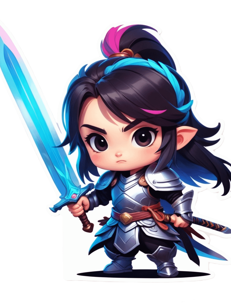 Chibi Warrior Set B - Pin Button Collection product image (3)
