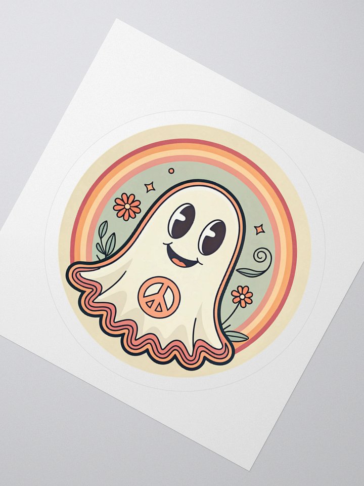Peaceful Ghost Kiss Cut Sticker product image (6)