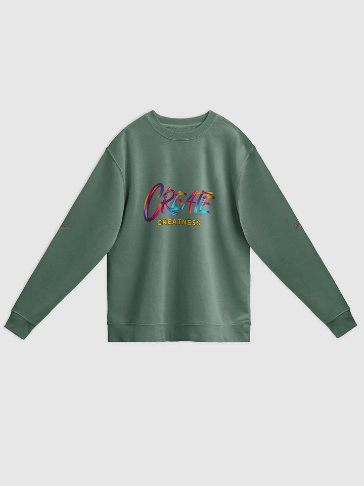 Create Greatness Unisex Pigment Dyed Sweatshirt product image (10)