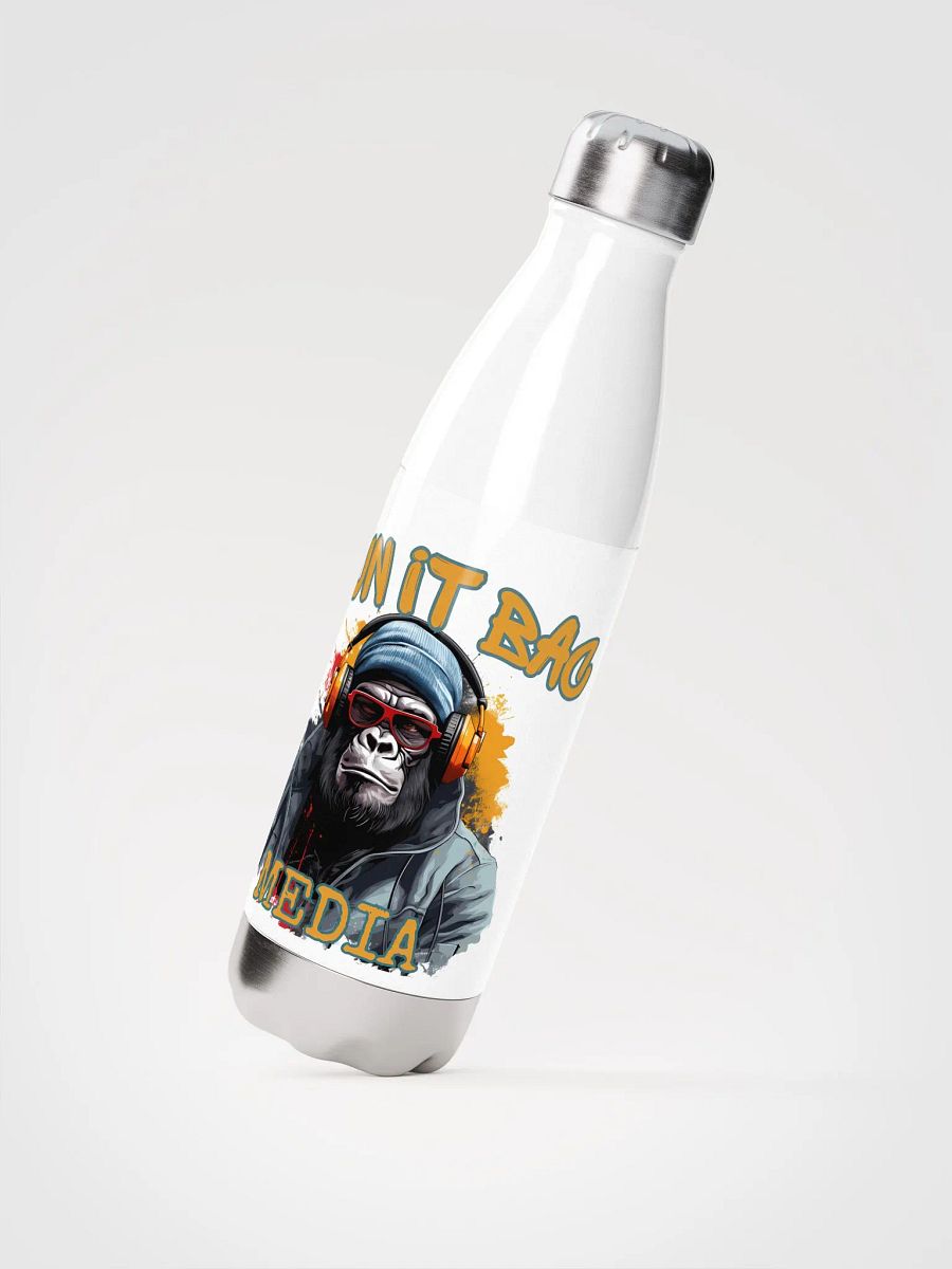RUN It BAC Media Water Bottle White product image (2)