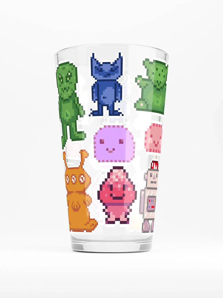 Outta Space Pixels (Aliens) pint glass product image (2)
