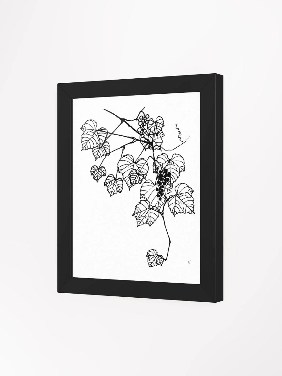Vineyard Serenity Framed Poster - Grape Leaves Stylish product image (8)