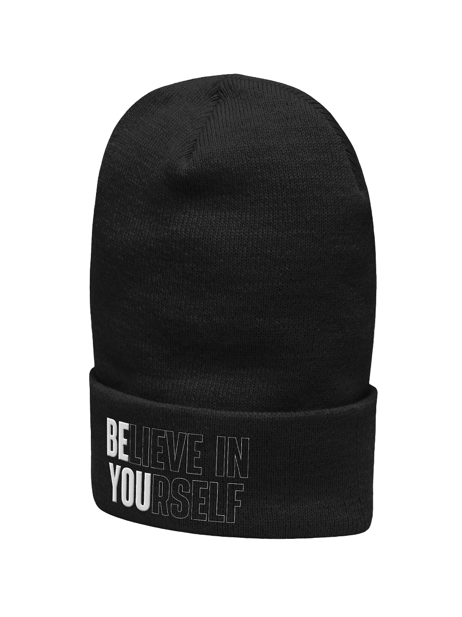 Believe In Yourself Motivational Quote Inspiration Positive Cuffed Beanie product image (4)