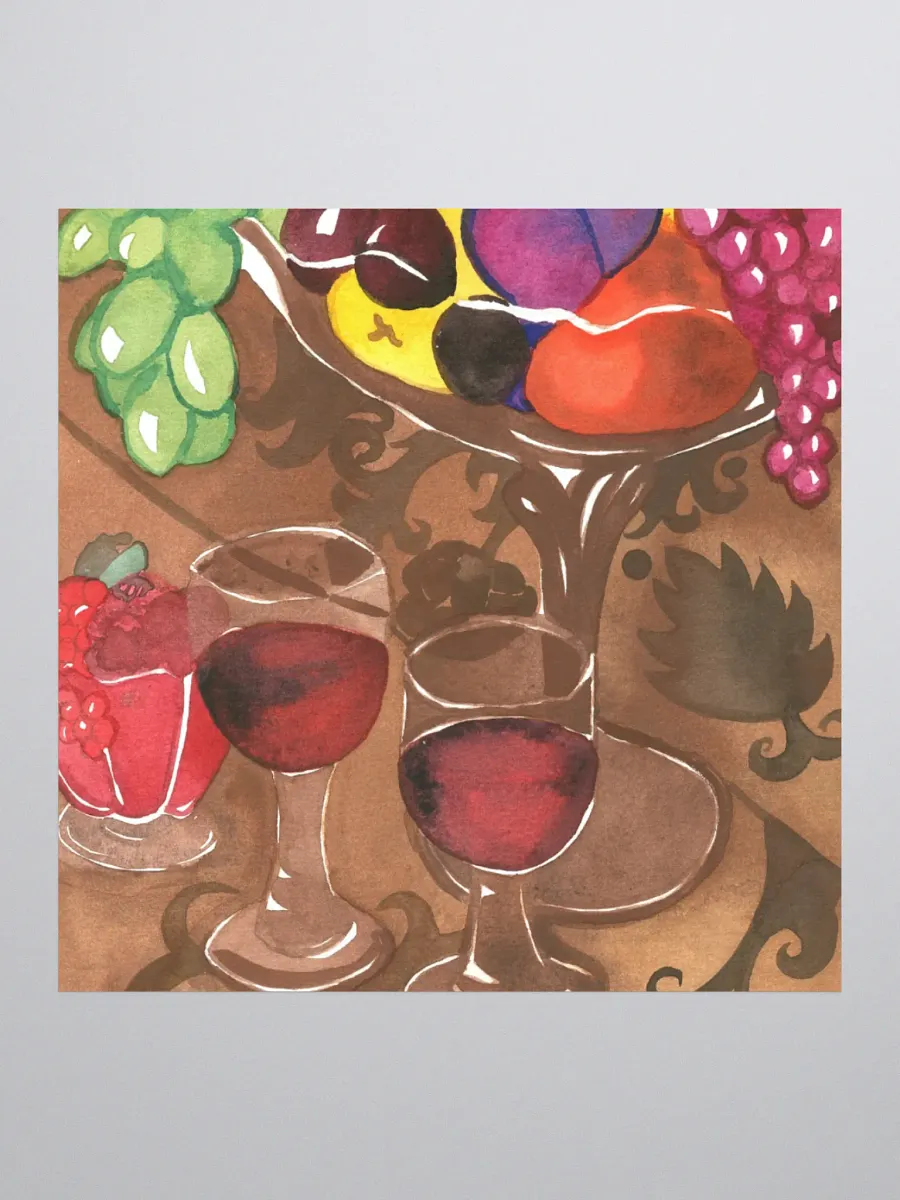 Wine and Fruits Sticker product image (1)