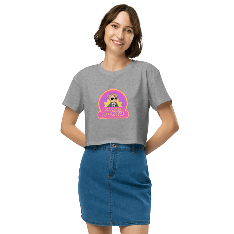 My Job is Posts Crop Top T-shirt product image (3)
