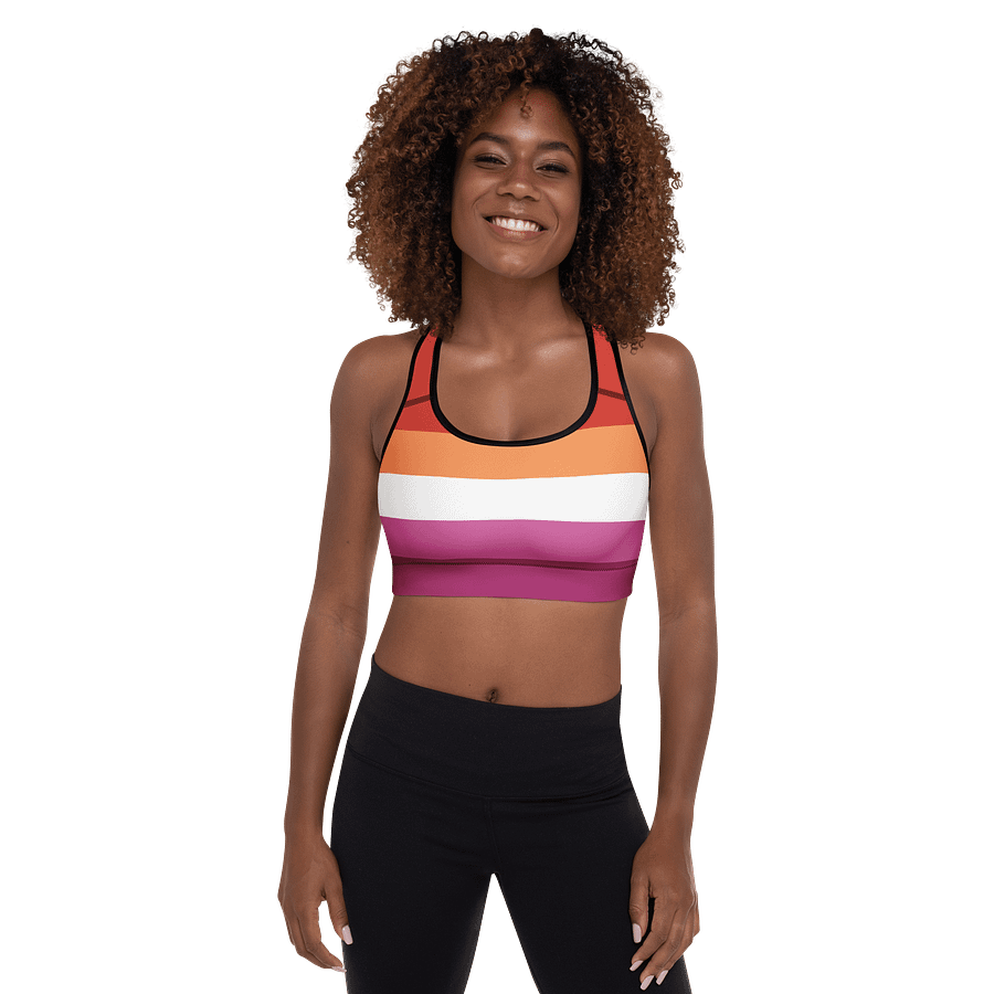 Lesbian Pride Flag Padded Sports Bra product image (4)