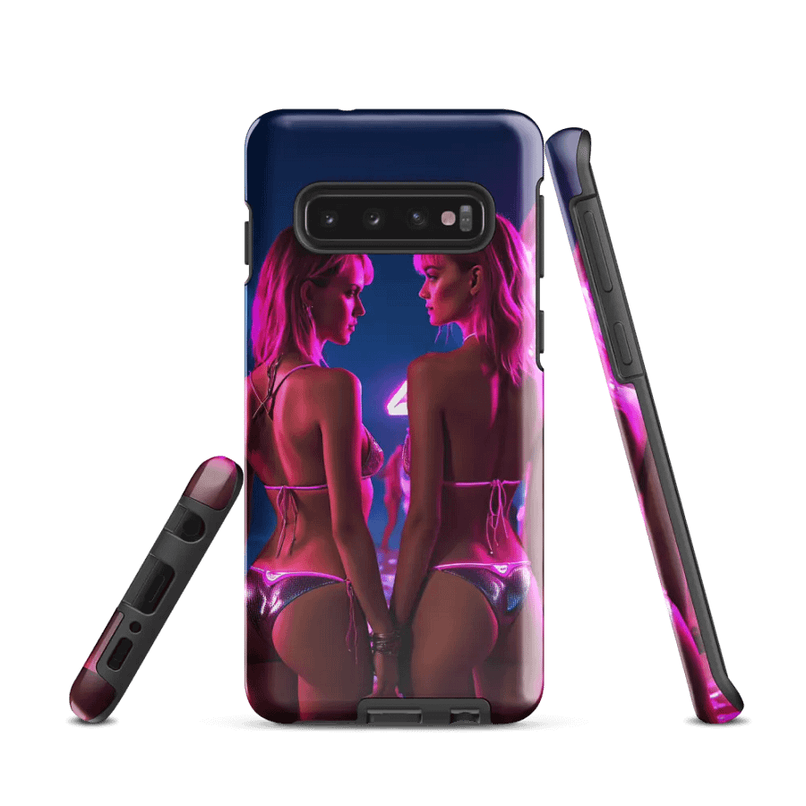 Neon Twin Glam Samsung Tough Case - Double Bold Beauty Design product image (1)