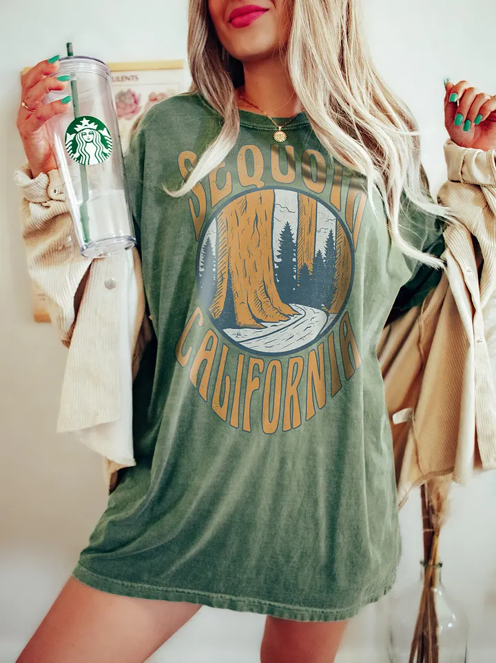 Sequoia National Park, California Tee | Art Nouveau-Style Western T-Shirt for Travel and Road Trips product image (19)