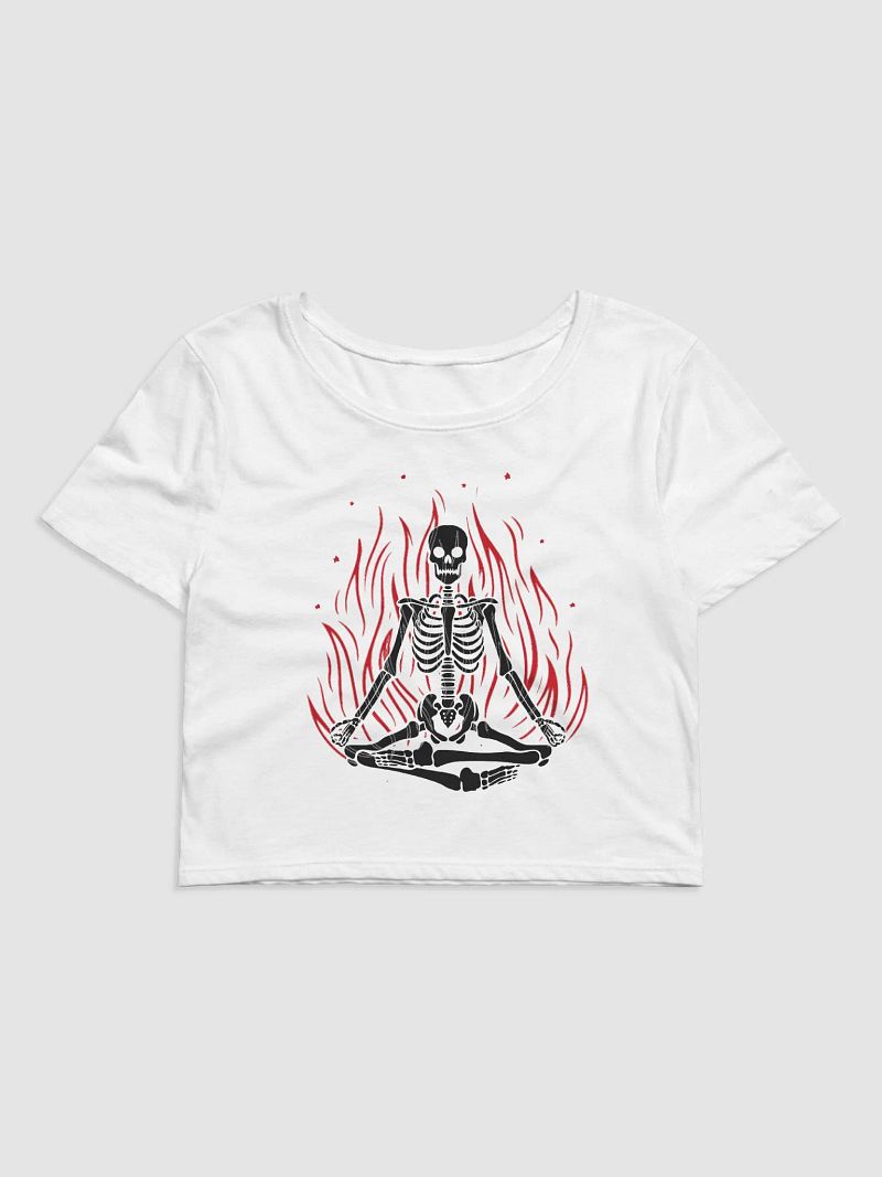 Skelly In Fire - Women's Crop Tee