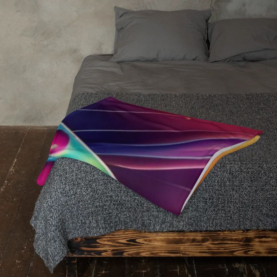 Exotic Surrealistic Rose Throw Blanket product image (12)