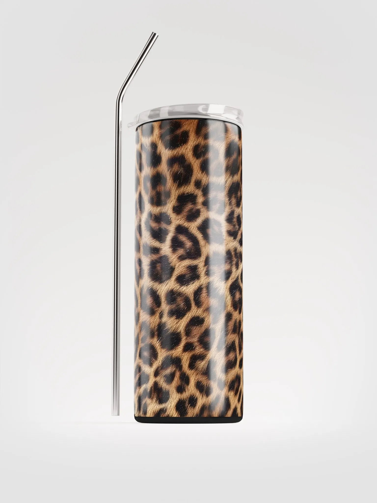 Sip in Style with Our Leopard Print Stainless Steel Tumbler | Eco-Friendly 20 oz Tumbler with Reusable Straw Included! product image (1)