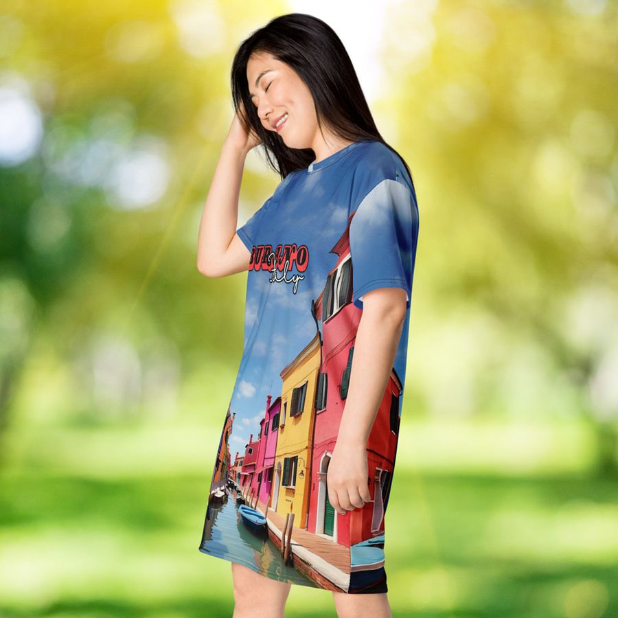 Burano Italy T-shirt Dress product image (2)