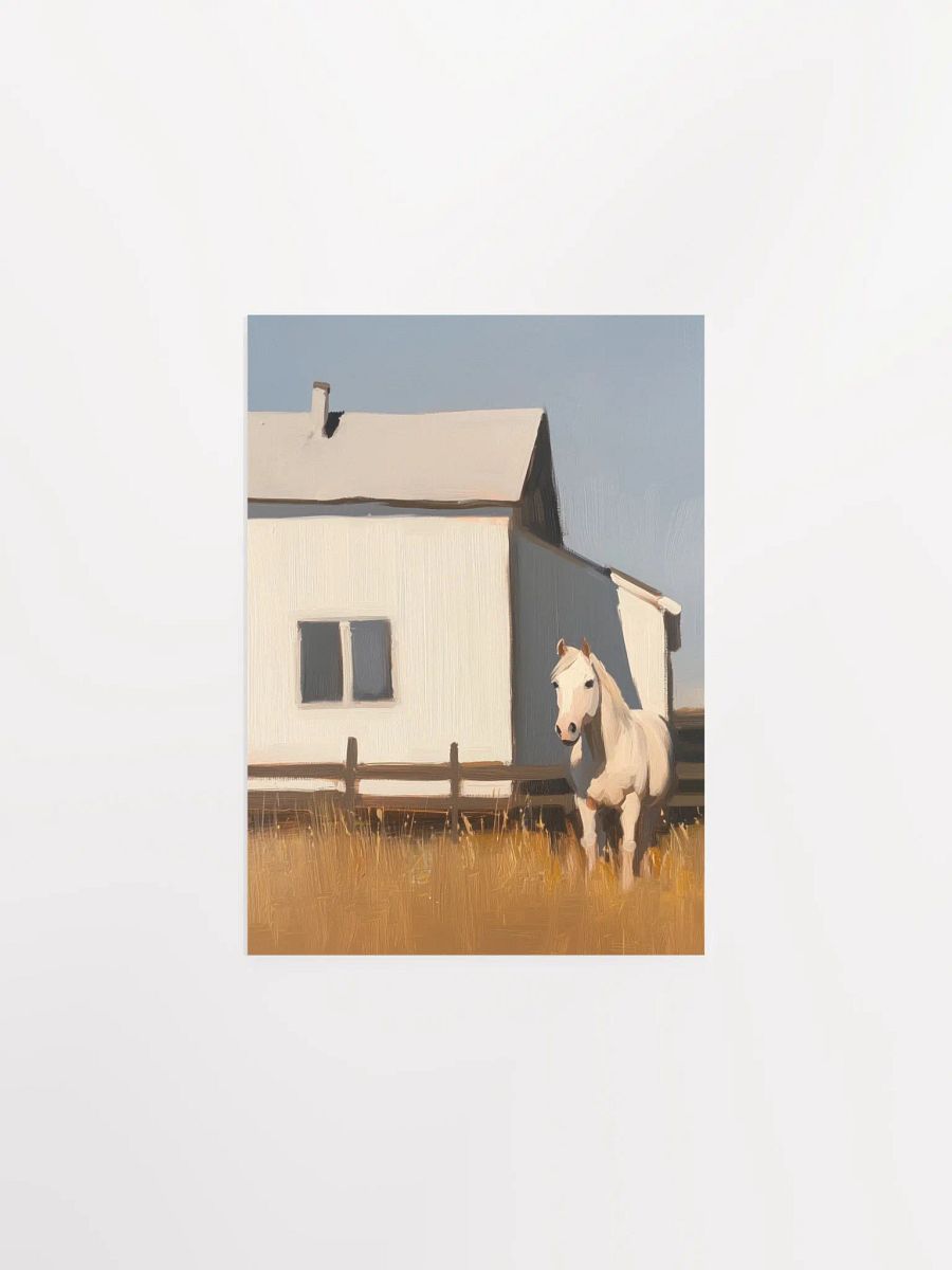 Modern Farmhouse: White Horse Art Print product image (2)